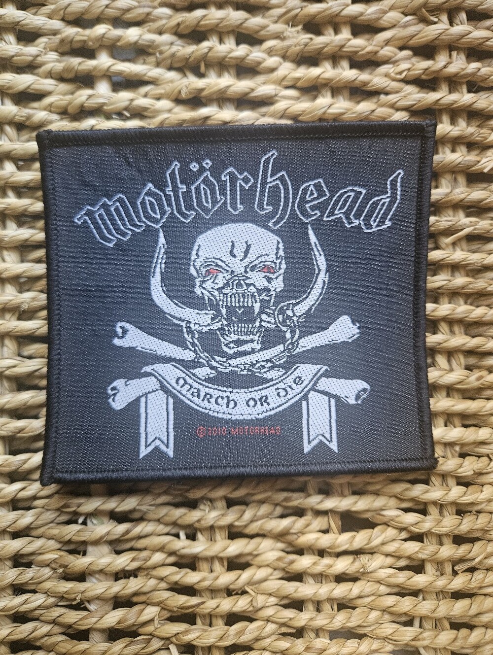 Motorhead "March or Die" Sew On Patch (2010), NEW